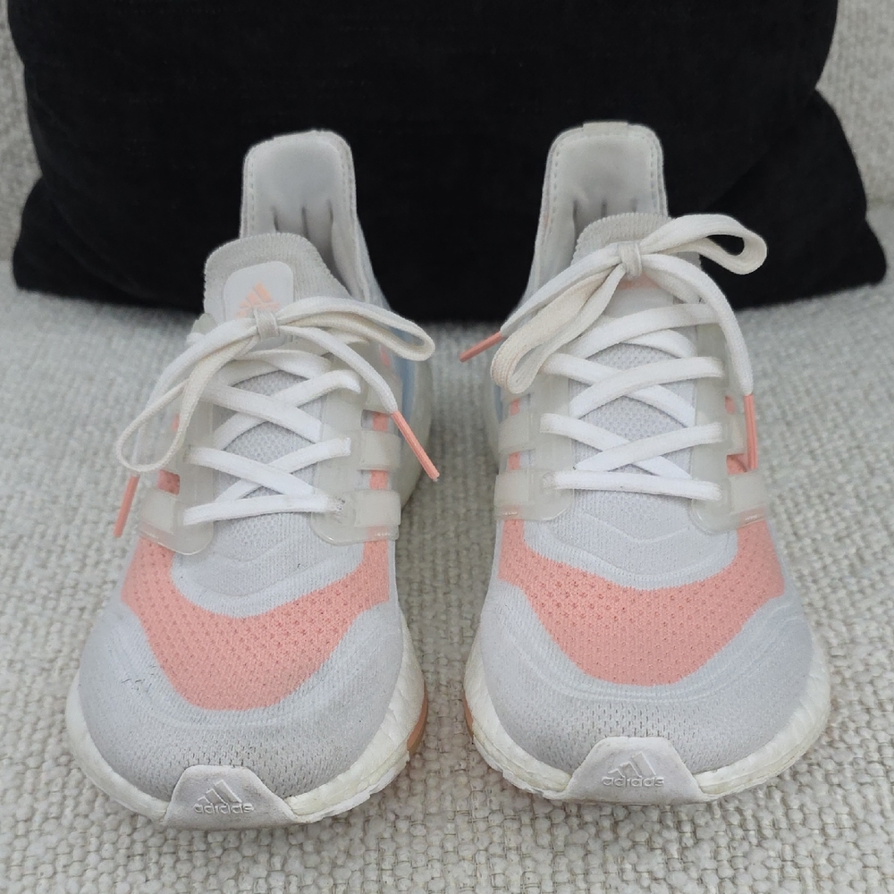 Adidas Ultraboost Women's Pink and White Running Shoes